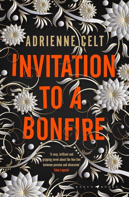 UK cover of Invitation to a Bonfire, a novel by Adrienne Celt